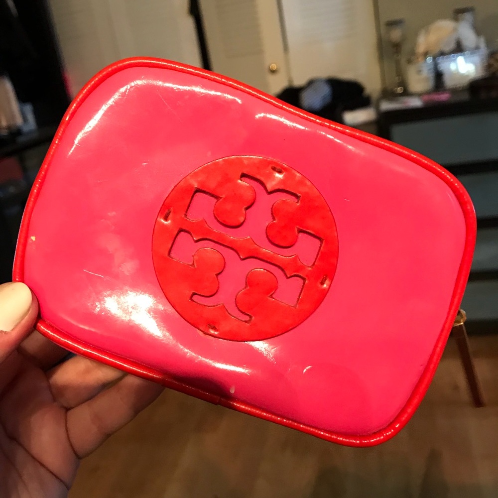 Tory Burch Pink makeup pouch